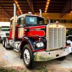 Kenworth W900 (Red-Black) POSTER 24 X 18 INCHES Big Rig