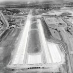 Love Field Construction Dallas Texas 1950s POSTER 24 X 18 Inches Wall Art