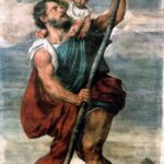 Saint Christopher POSTER 24 X 36 INCH Catholic, acts, saints