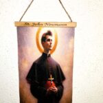 Saint John Neumann 13x8" Vibrant Felt Hanging Poster Beautiful Colorful Catholic