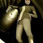 Southwest Airlines Stewardess Sandra Force (Pin-Up Babe) POSTER 24 X 18 Inches