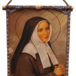St. Bernadette 13x8" Felt Wall Hanging - Catholic Religious Picture Home Decor