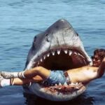 Stephen Spielberg on the set of Jaws in 1975 POSTER 24 X 18 Inches Nice Wall Art
