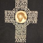 THE LORD's PRAYER CROSS 14" X 10" Wall Art - Religious Hanging Picture JESUS