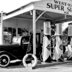 1932 FORD V-8 at a Los Angeles SIGNAL OIL POSTER 24 X 18 INCHES Vintage!