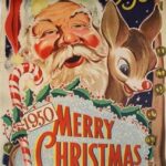 1950 Merry Christmas POSTER 24 X 18 Wall Art.