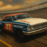 1963 Ford Galaxie Firestone NASCAR POSTER 24 X 36 INCH Sweet!
