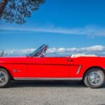 1965 Ford Mustang Convertable RED-SIDE POSTER 24 X 36 INCH SWEET!
