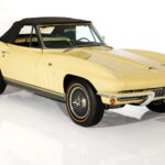 1966 Chevrolet Corvette Convertible Yellow (Top On) POSTER 24 X 36 INCH SWEET!
