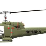 1967 Marine UH-1E MOH Gunship Vietnam Era War POSTER 24 X 36 Inches
