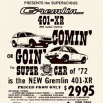1972 Gremlin 401-XR Ad POSTER 24 X 18 Inches Nice!