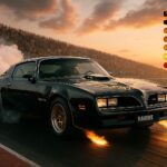 1977 Pontiac Firebird Trans Am Bandit Drag Race Burn POSTER 24 X 36 INCH SWEET!