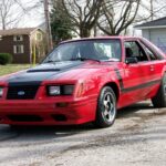 1983 FORD MUSTANG (RED) Poster 24 X 36 Inch