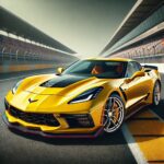 2017 CHEVROLET CORVETTE C7 GRAND SPORT (Yellow) POSTER 24 X 36 INCH SWEET!