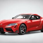 2020 TOYOTA SUPRA (FRONT ANGLE RED) POSTER 24 X 36 INCH