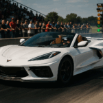2021 Chevrolet Corvette Stingray Coupe White Dragstrip POSTER 24 X 36 INCH