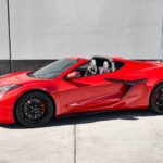 2023 Chevrolet Corvette Z06 Red (Front Angle Driveway) POSTER 24 X 36 INCH Sweet