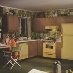 70's GROOVY KITCHEN POSTER 24 X 24 Inches Wall Art