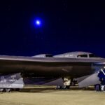 B-2 Spirit Stealth Bomber (Starry Night) POSTER 24 X 36 Inches Military Aircraft
