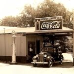 Brown's Service Station San Antonio TX 1938 POSTER 24 X 18 Inches NICE! Wall Art