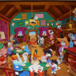 Bugs Bunny and Pals Saloon 24 X 18 Inches Sweet! Wall Art
