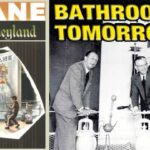 Crane Company Bathroom of Tomorrow Disneyland 1960s POSTER 24" X 18" Vintage