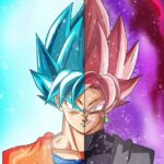 Dragon Ball Super Goku Black Blue Split POSTER 24 X 18" SWEET!