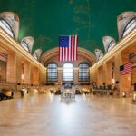 Grand Central Station New York (U.S. Flag) POSTER 24 X 18 Inches Wall Art Nice!