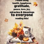 HELLO NOVEMBER (Blessings) POSTER 24 X 18 INCH Thanksgiving Christmas Wall Art