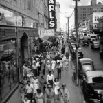 Houston Street San Antonio Texas 1945 POSTER 24 X 18 Inches Wall Art