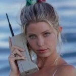 Motorola DynaTAC 8000x Cell Phone 1983 (Pretty Girl) POSTER 24 X 18 Inches NICE!
