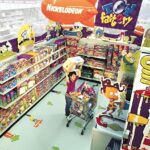 Nickelodeon section inside Toys R Us (1995) POSTER 24 X 24 Inches Wall Art