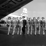 Pan Am Stewardesses And Pilot 1956 Americana POSTER 24 X 18 Inches Nice Wall Art