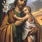 SAINT JOSEPH (WITH JESUS) POSTER 24 X 36 INCH Catholic, acts, saints,