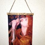 Saint Joan of Arc 13x8" Vibrant Felt Hanging Poster. Beautiful Colorful Catholic