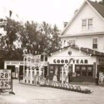 Sinclair Service Station & Goodyear Store 1960s 24 X 18 Inch POSTER Vintage Art
