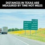 TEXAS (Distance Measured by Time) 24 X 24 Inches POSTER Texas Map SWEET!!!