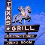 Texas Grill sign Rosenberg Texas 1983 POSTER 24 X 18 Inches ART