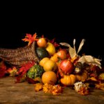 Thanksgiving Cornucopia POSTER 24 X 18 Inches Wall Art. Fall Autum