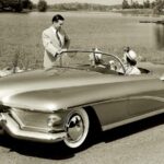 1951 Buick Le Sabre Convertible (By Lake) POSTER 13 X 19 Inch Rustic Wall Art!