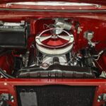 1955 Chevrolet Bel Air Convertible Ruby Red (327 Engine) POSTER 24 X 36 INCH
