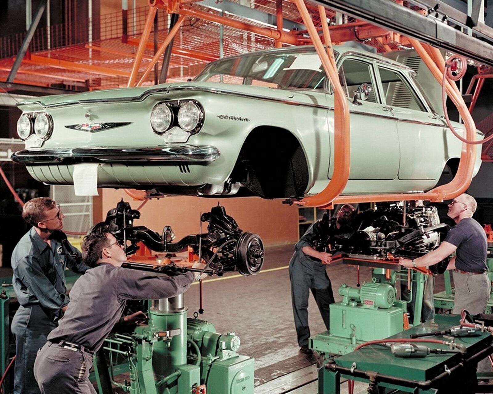 1959 Chevrolet Corvair Assembly POSTER 24 X 18 INCHES Vintage! - Image 1