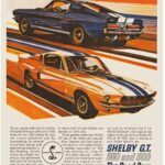 1967 mustang GT 350 and 500 POSTER 24 X 36 INCH