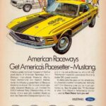 1969 Ford Mustang American Raceways Ad POSTER 24 X 18 INCH SWEET!