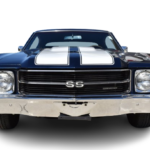 1971 CHEVROLET CHEVELLE SS 454 (Front-Blue)  POSTER 24 X 36 INCH A BEAST!!