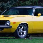 1973 Plymouth Barracuda (Yellow) POSTER 24 X 36 INCH SWEET!