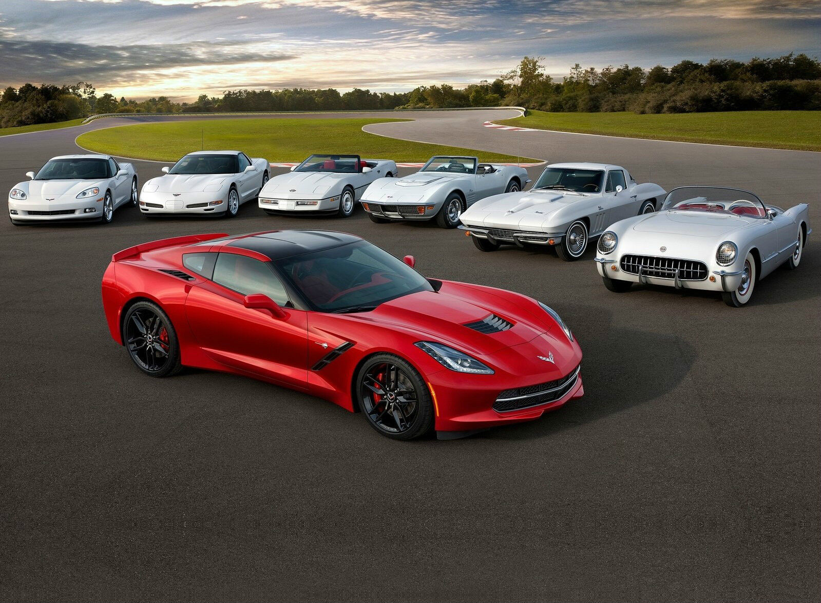 2014-Chevy-Corvette-C7-BODY-STYLE-EVOLUTION-POSTER-24-X-36-INCH-125200727006 2014 Chevy Corvette C7 BODY STYLE EVOLUTION POSTER 24 X 36 INCH - Image 1