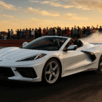 2021 Chevrolet Corvette Stingray Convertible Dragstrip White POSTER 24 X 36 INCH