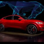 2021 FORD MUSTANG MACH E (RED) POSTER 24 X 36 INCH