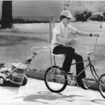 Cutting Lawns in the 70s Chopper Bike POSTER 24 X 18 Inches Wall Art